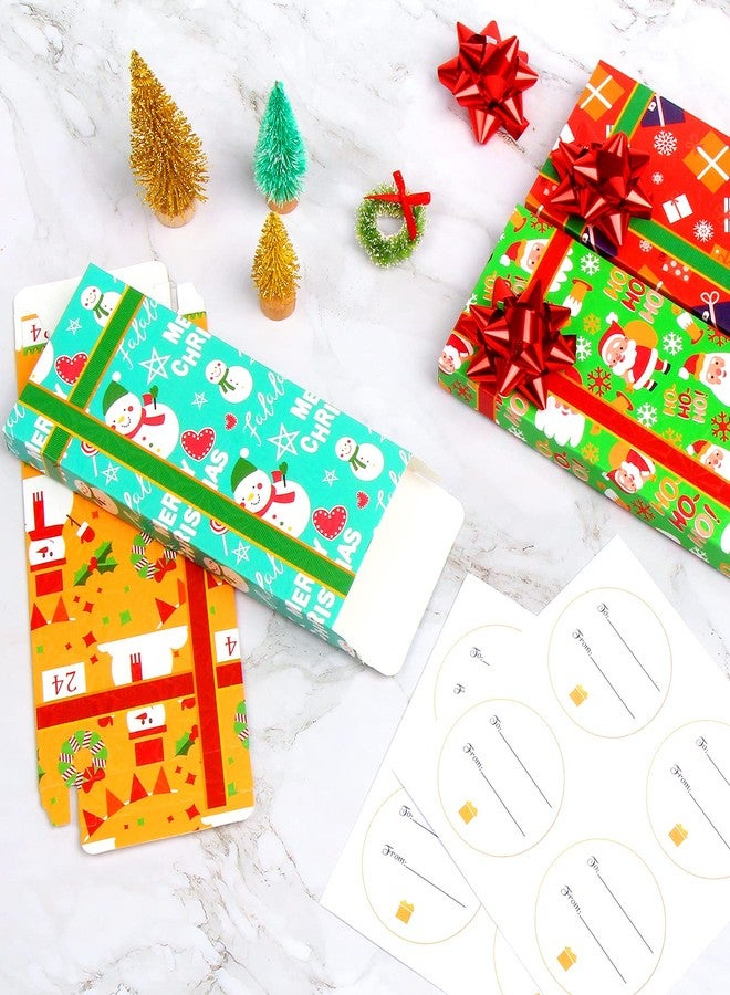 STEFORD 8 Pack Christmas Gift Card Holders Boxes with Bows and Name Tags for Christmas Party Favors Gifts,6.3”x2.8”x0.6” - Image 4